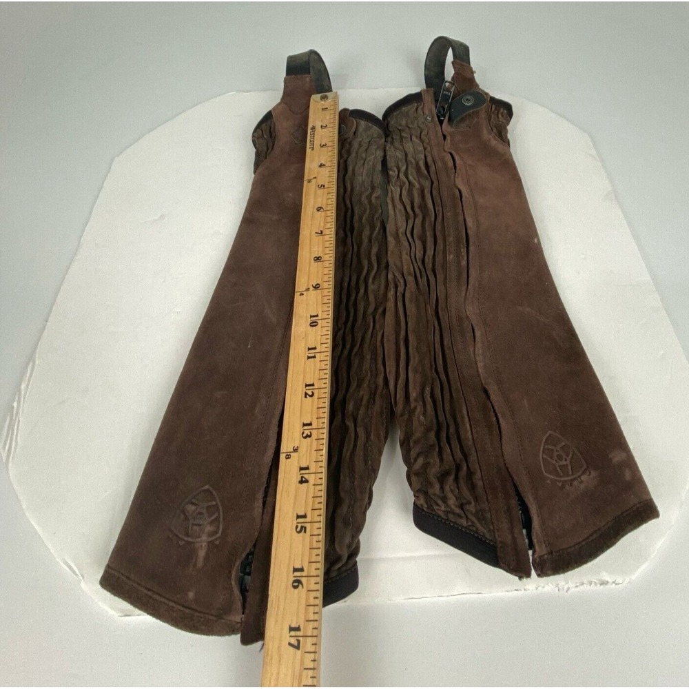 Ariat ‎ Chap Adult Chocolate Brown Suede Gaiters, Size XST.Equestrian - Picture 4 of 10